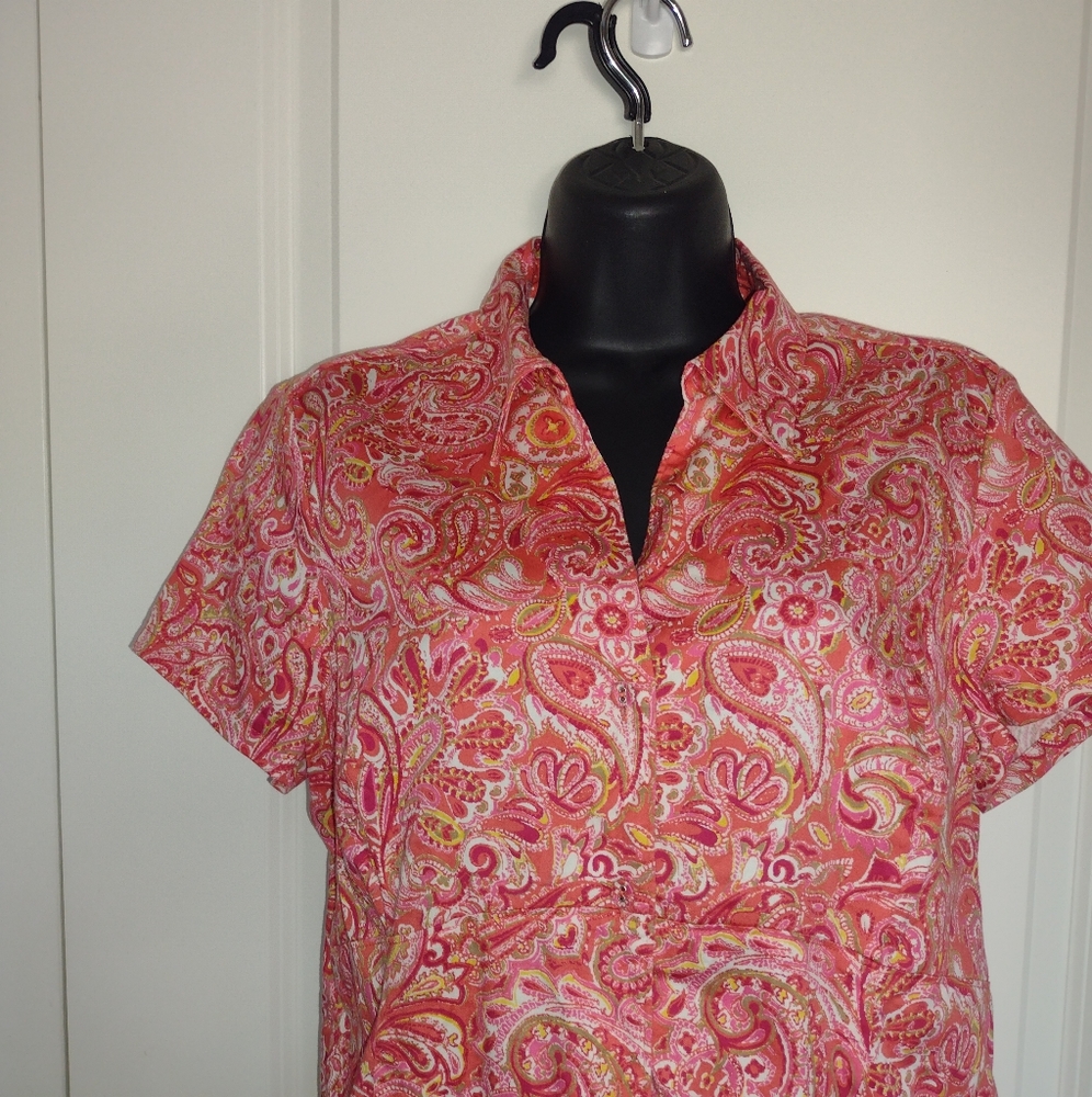 Macy's Charter Club Ladies button top